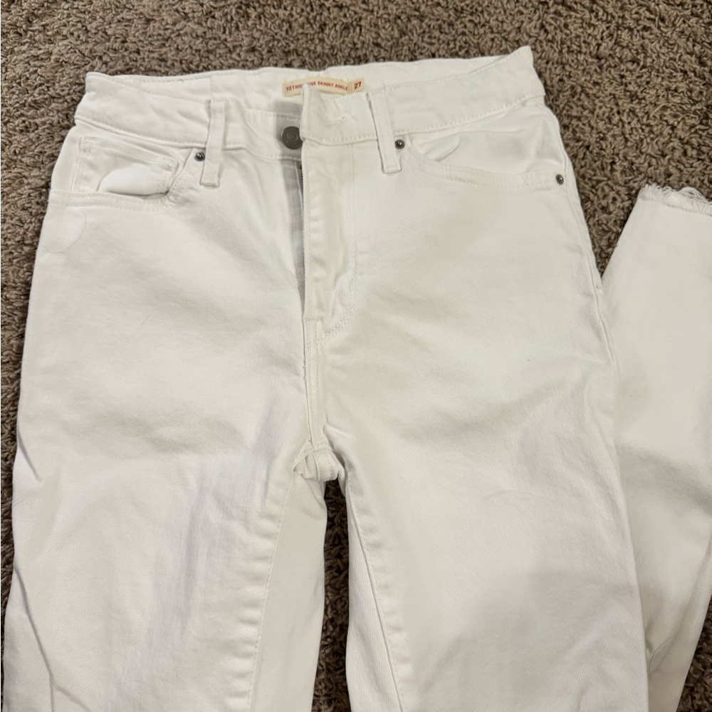 Levi's White High Rise Jeans